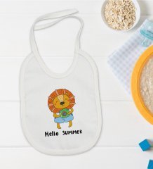 BK Kids Hello Summer Tasarımlı Bebek Mama Önlüğü - Model 1