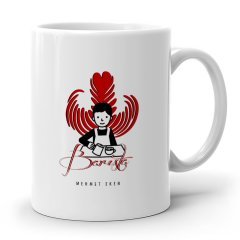 Kişiye Özel Mesleki Barista Tasarımlı Beyaz Kupa Bardak - 3
