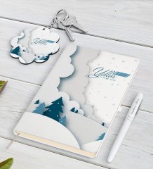 Kişiye Özel İsimli Yılbaşı Mutlu Yıllar Beyaz Defter Kalem ve Anahtarlık Hediye Seti-26