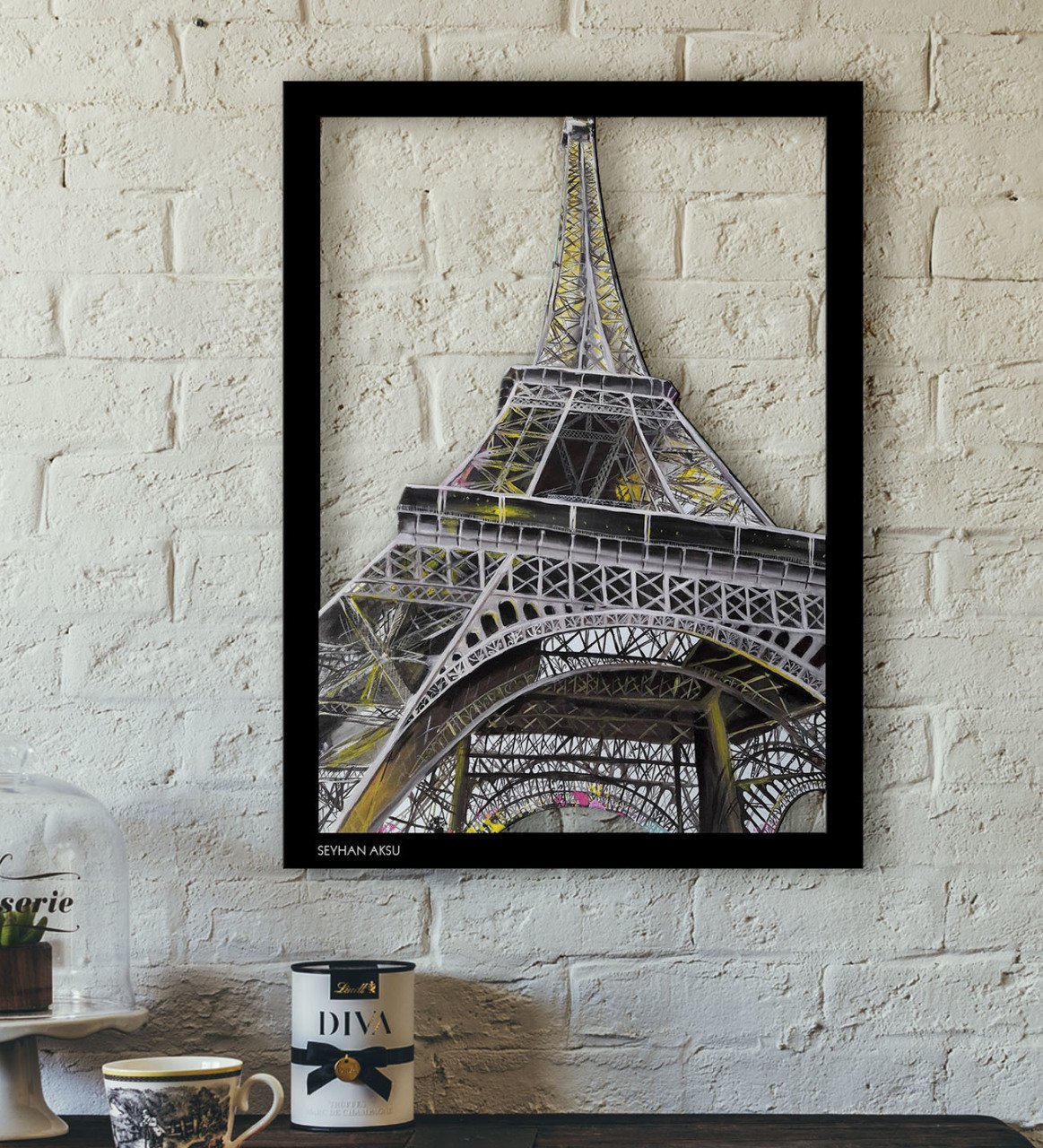 Kişiye Özel Eiffel Tower Temalı 3D Ahşap Tablo-1