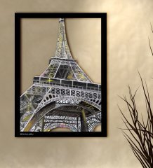 Kişiye Özel Eiffel Tower Temalı 3D Ahşap Tablo-1