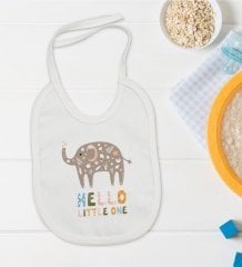 BK Kids Hello Little One Tasarımlı Bebek Mama Önlüğü - Model 1