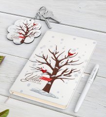 Kişiye Özel İsimli Yılbaşı Mutlu Yıllar Beyaz Defter Kalem ve Anahtarlık Hediye Seti-25