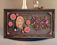 BK Gift Özel Yapım Kabartma Figür Temalı Karikatür Anneler Günü Meşe Ağacı Ahşap Tablo, Anneler Günü Hediyesi, Anneye Hediye-4