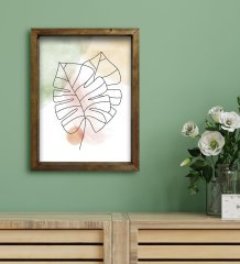 BK Gift Otel Odası Konseptli Doğal Masif Ahşap Çerçeveli Tablo 45x65cm-97