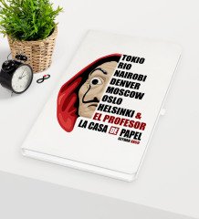 Kişiye Özel La Casa De Papel Beyaz Defter - 14