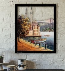 Kişiye Özel İstanbul Ortaköy Temalı 3D Ahşap Tablo