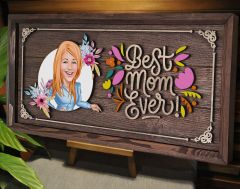 BK Gift Özel Yapım Kabartma Figür Temalı Karikatür Anneler Günü Meşe Ağacı Ahşap Tablo, Anneler Günü Hediyesi, Anneye Hediye-3