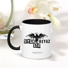 Kişiye Özel Siyah Kupa Bardak (Siyah Beyaz Temalı) 008
