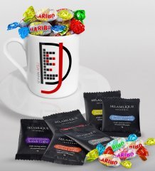 Kişiye Özel DJ Türk Kahvesi Fincanı Selamlique Karışık Türk Kahvesi ve Haribo Şeker Hediye Seti-2