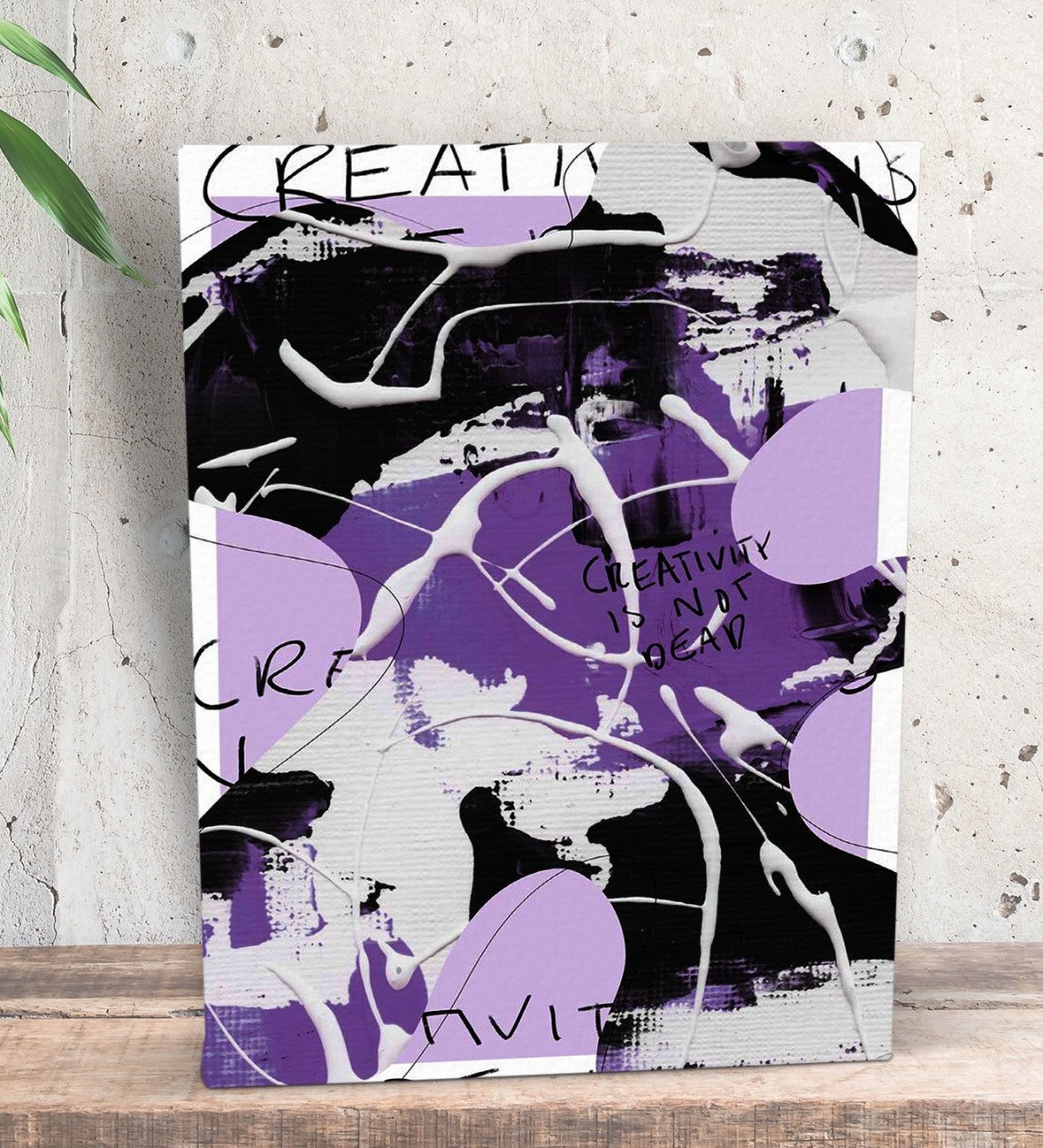 BK Gift Creavity Is Not Dead Tasarımlı Dekoratif Mini Kanvas Tablo 15x20cm-1