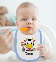 BK Kids Kişiye Özel İsimli 2’li Mavi Mama Önlüğü-14