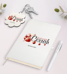 Kişiye Özel Kardiovaskuler Cerrah Beyaz Defter Kalem ve Anahtarlık Hediye Seti-2