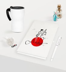 Kişiye Özel Avukat Temalı Beyaz Defter Kalem ve Termos Mug Seti  - 11