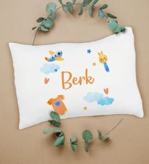 BK Kids Kişiye Özel İsimli Bebek Battaniye ve Yastık Hediye Seti, Yeni Doğan Bebek Hediyesi, Bebek Uyku Seti-10