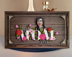BK Gift Özel Yapım Kabartma Figür Temalı Karikatür Anneler Günü Meşe Ağacı Ahşap Tablo, Anneler Günü Hediyesi, Anneye Hediye-2