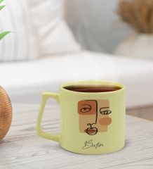BK Gift Kişiye Özel İsimli Pastel Sarı Middle Kupa Bardak, Arkadaşa Hediye, Ev Hediyesi, Doğum Günü Hediyesi, Ofis Hediyesi-1