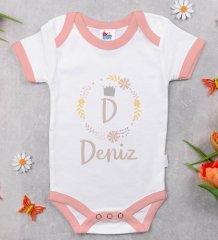 BK Kids Kişiye Özel Pembe Bebek Body Zıbın - Model 133