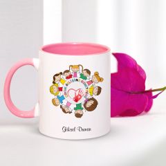Kişiye Özel Mesleki Çocuk Gelişimi Öğretmeni Pembe Kupa Bardak - 001