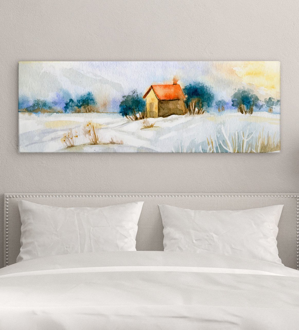 BK Gift Yatak Odası Konseptli Panorama Kanvas Tablo 100x35cm-10
