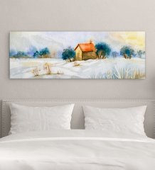 BK Gift Yatak Odası Konseptli Panorama Kanvas Tablo 100x35cm-10