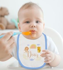 BK Kids Kişiye Özel İsimli 2’li Mavi Mama Önlüğü-10