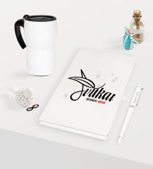 Kişiye Özel Avukat Temalı Beyaz Defter Kalem ve Termos Mug Seti  - 9