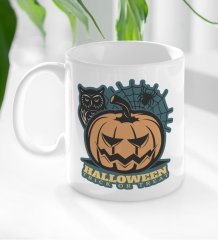 BK Gift Halloween Tasarımlı Beyaz Kupa Bardak-2