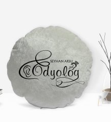 Kişiye Özel İsimli Odyolog Tasarımlı Dekoratif Kırlent Yastık-1