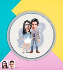 Kişiye Özel Sevgililer Karikatürlü Dev Boy Haribo Minis Kovası (10gx100adet) Model 81