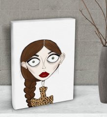 BK Gift Confused But Focused Tasarımlı Dekoratif Mini Kanvas Tablo 15x20cm-1