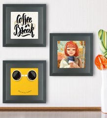BK Gift 3’lü Ahşap Çerçeveli Taş Duvar Dekoru-31