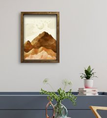 BK Gift Otel Odası Konseptli Doğal Masif Ahşap Çerçeveli Tablo 30x40cm-42