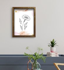 BK Gift Otel Odası Konseptli Doğal Masif Ahşap Çerçeveli Tablo 45x65cm-93