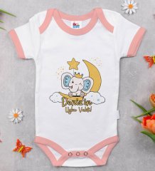 BK Kids Kişiye Özel Pembe Bebek Body Zıbın - Model 131