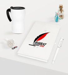 Kişiye Özel Avukat Temalı Beyaz Defter Kalem ve Termos Mug Seti  - 8