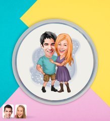 Kişiye Özel Sevgililer Karikatürlü Dev Boy Haribo Minis Kovası (10gx100adet) Model 80