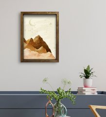 BK Gift Otel Odası Konseptli Doğal Masif Ahşap Çerçeveli Tablo 30x40cm-41