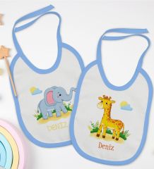 BK Kids Kişiye Özel İsimli 2’li Mavi Mama Önlüğü-8