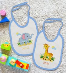 BK Kids Kişiye Özel İsimli 2’li Mavi Mama Önlüğü-8