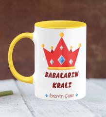 Kişiye Özel Babalar Günü Temalı Sarı Kupa Bardak 20-340S