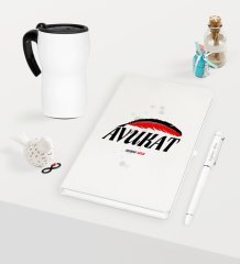 Kişiye Özel Avukat Temalı Beyaz Defter Kalem ve Termos Mug Seti  - 7