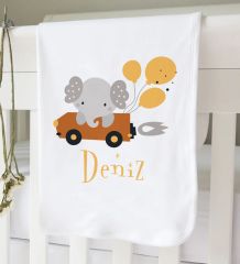 BK Kids Kişiye Özel İsimli Bebek Battaniye ve Yastık Hediye Seti, Yeni Doğan Bebek Hediyesi, Bebek Uyku Seti-6