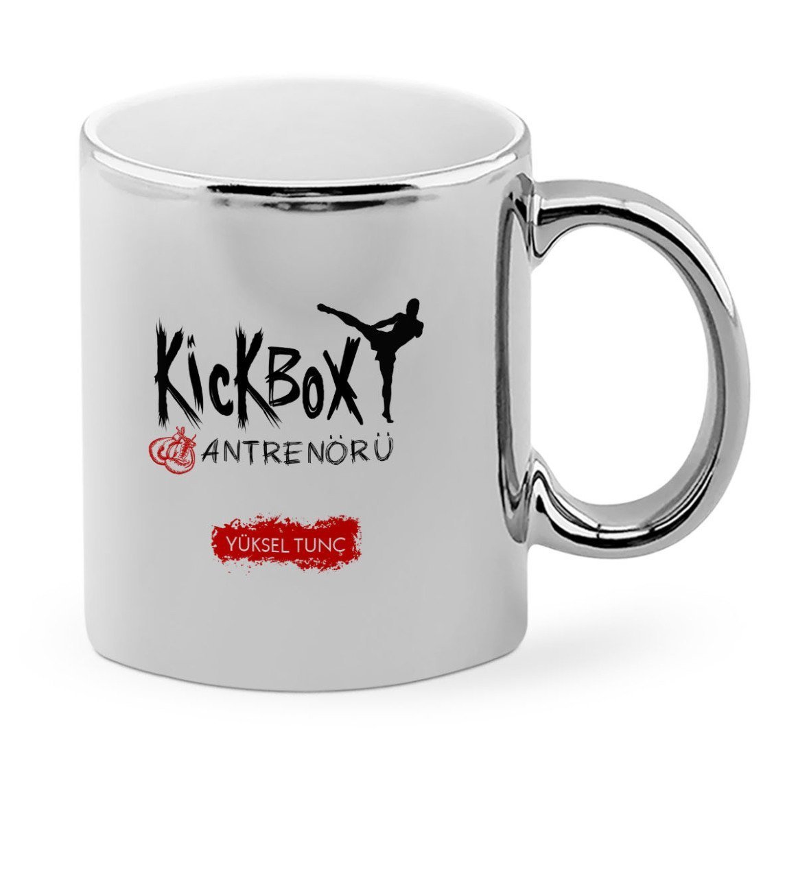 Kişiye Özel Mesleki Kick Box Antrenörü Krom Kupa Bardak - 2