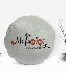 Kişiye Özel İsimli Nefrolog Tasarımlı Dekoratif Kırlent Yastık-1