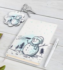 Kişiye Özel İsimli Yılbaşı Mutlu Yıllar Beyaz Defter Kalem ve Anahtarlık Hediye Seti-18