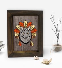 BK Gift Kurt Tasarımlı Dekoratif Doğal Masif Ahşap Çerçeve 15x20cm-1