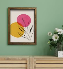 BK Gift Otel Odası Konseptli Doğal Masif Ahşap Çerçeveli Tablo 45x65cm-90