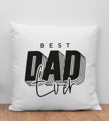 BK Gift Kişiye Özel İsimli Babalar Günü Tasarımlı Beyaz Kırlent Yastık-3, Babaya Hediye, Ev Dekorasyonu, Babalar Günü Hediyesi