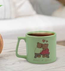 BK Gift Kişiye Özel Sevgili İsimli Pastel Yeşil Middle Kupa Bardak, Arkadaşa Hediye, Ev Hediyesi, Doğum Günü Hediyesi, Ofis Hediyesi-4